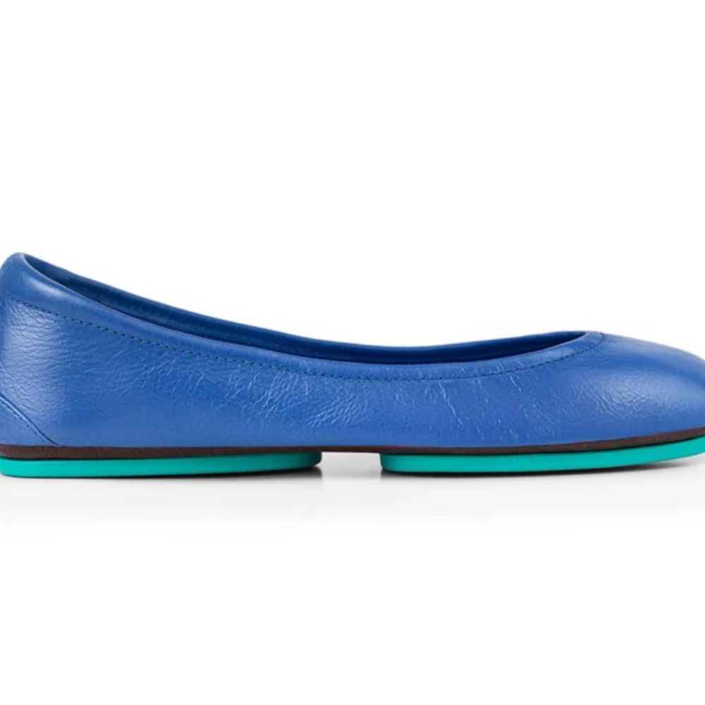 Tieks Cobalt Blue Leather Flats - Picture 6 of 7